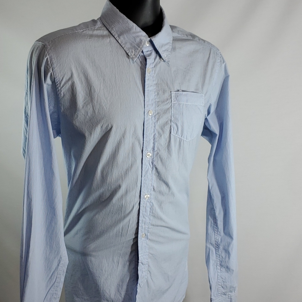 Scotch & Soda Mens Long Sleeve Dress Shirt Striped